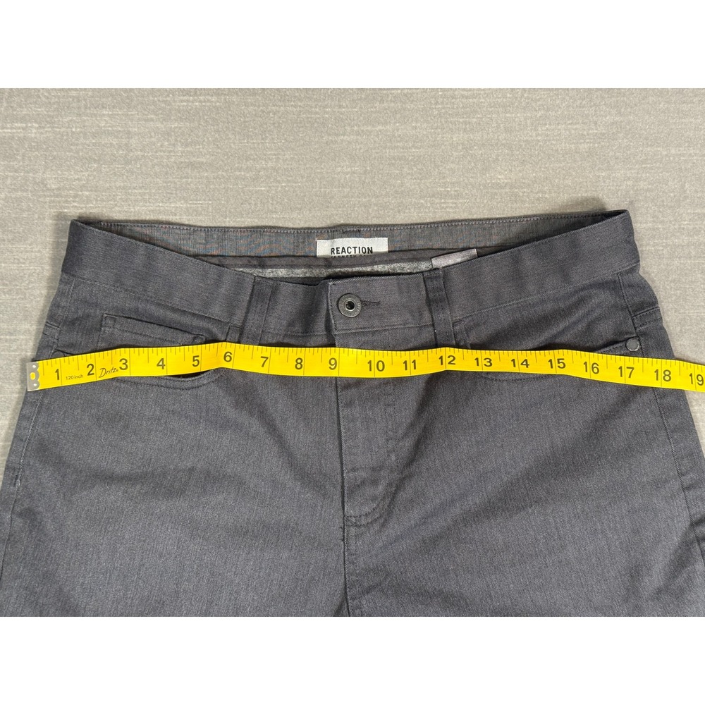 Kenneth Cole Reaction Mens Slim Fit Pants 32x30 Charcoal Gray Heather 5-Pocket - Picture 3 of 11